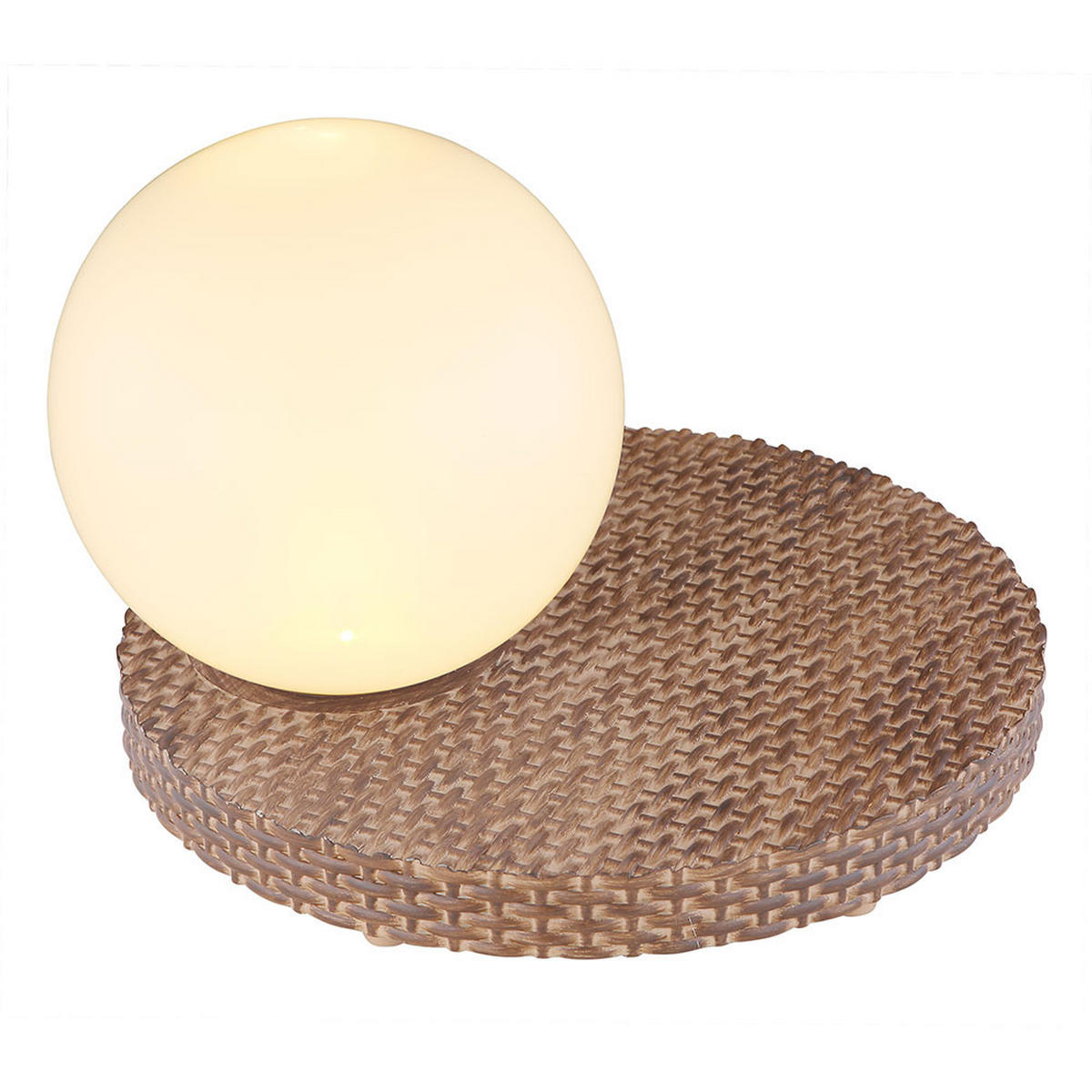 LED AUSSENLEUCHTE Kugel Kunststoff Weiß 2er Set - Weiß, Kunststoff (20/20/17cm) - Globo Lighting