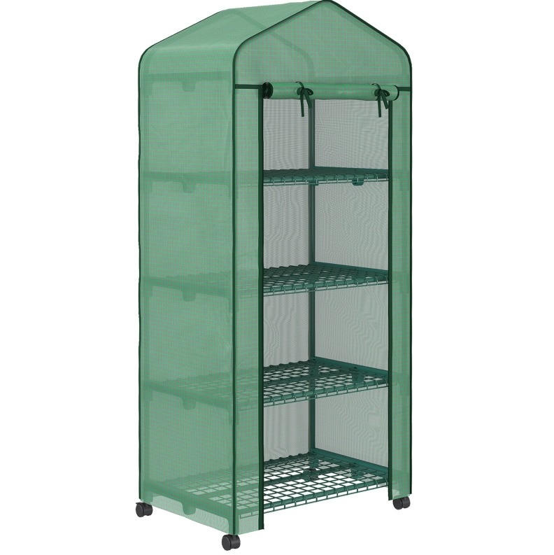 Modfu FÓLIOVNÍK z oceli 69x50x165 cm zelený s 4 policemi a rolovacími dveřmi
