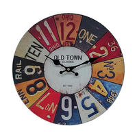 WANDUHR Mehrfarbig 4/34/34 cm - Multicolor, Holzwerkstoff (4/34/34cm) - Mobili Rebecca