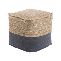 POUF Kirama 44/44/44 cm - Beige, Naturmaterialen (44/44/44cm) - Beliani