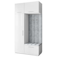 GARDEROBENSCHRANK REMA 120/240/60 cm Modern Weiß - Weiß, Holzwerkstoff (120/240/60cm) - MASSENO
