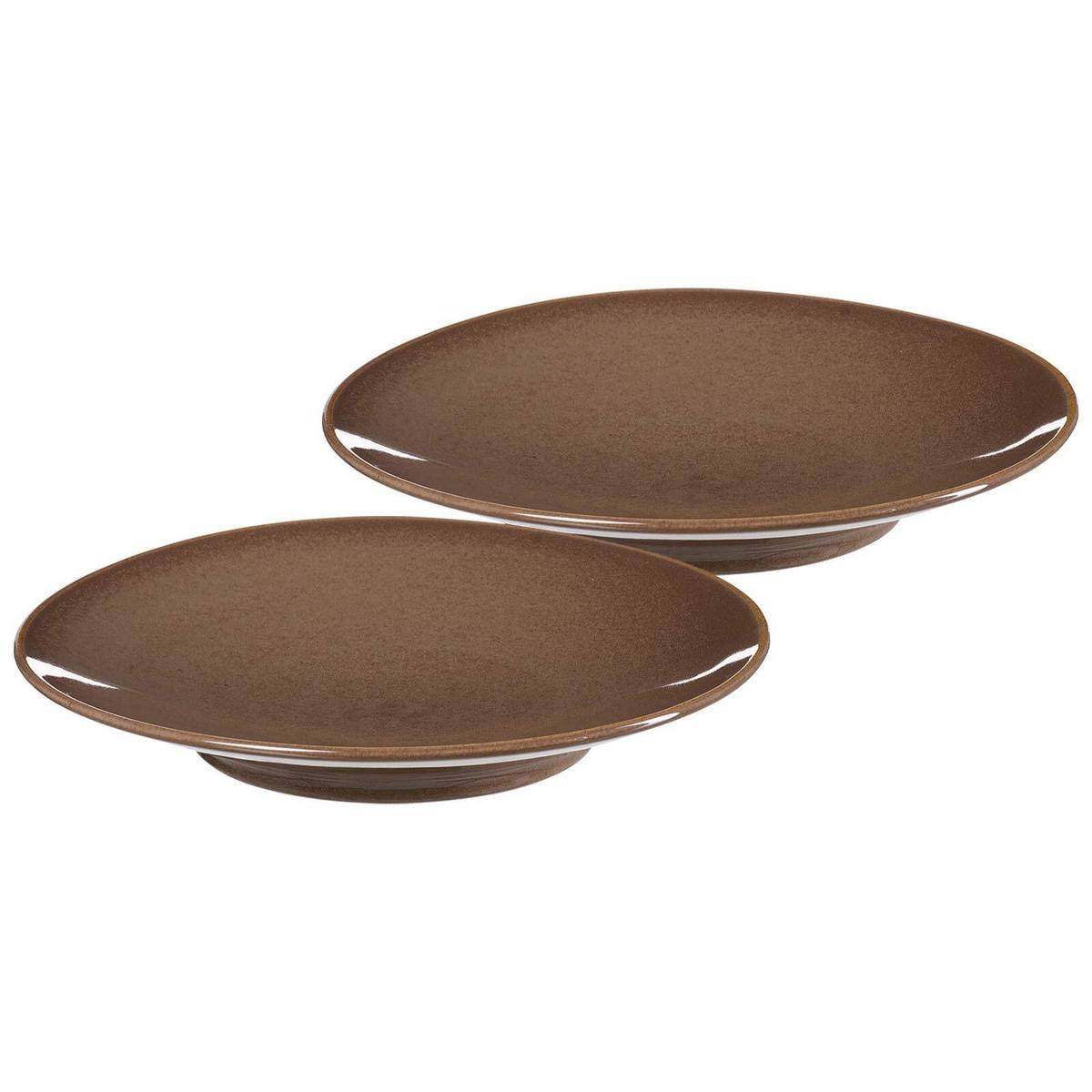 SERVIERPLATTEN Sahara Dunkelbraun ø 31 cm 2er Set - Dunkelbraun, Keramik (31/5/31cm) - Ritzenhoff Breker