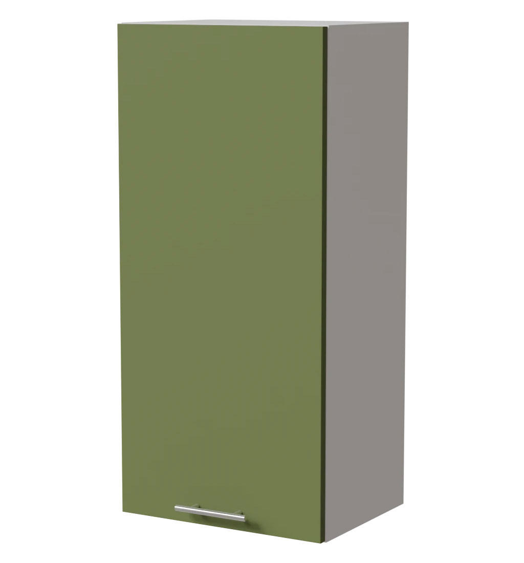 HÄNGESCHRANK Brerra W4/45 Weiß / RAL 6025 farngrün Matt 45 / 32,5 / 96cm - Weiß/Grün, Holz/Holzwerkstoff (45/96/32.5cm) - Feldmann-Wohnen