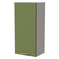 HÄNGESCHRANK Brerra W4/45 Weiß / RAL 6025 farngrün Matt 45 / 32,5 / 96cm - Weiß/Grün, Holz/Holzwerkstoff (45/96/32.5cm) - Feldmann-Wohnen