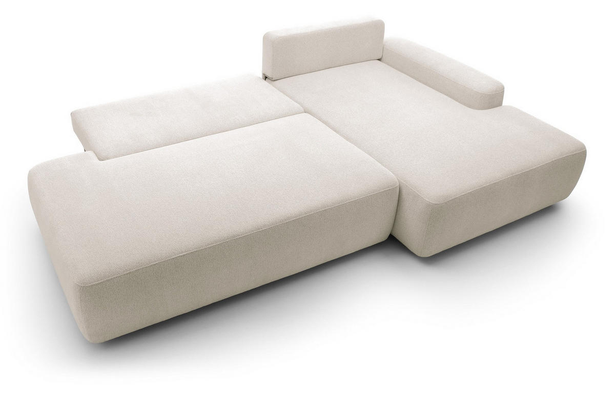 ECKSOFA 275 cm mit Schlaffunktion Orea O, Rechts, Beige - Beige, Holz (164/276cm) - Emporius