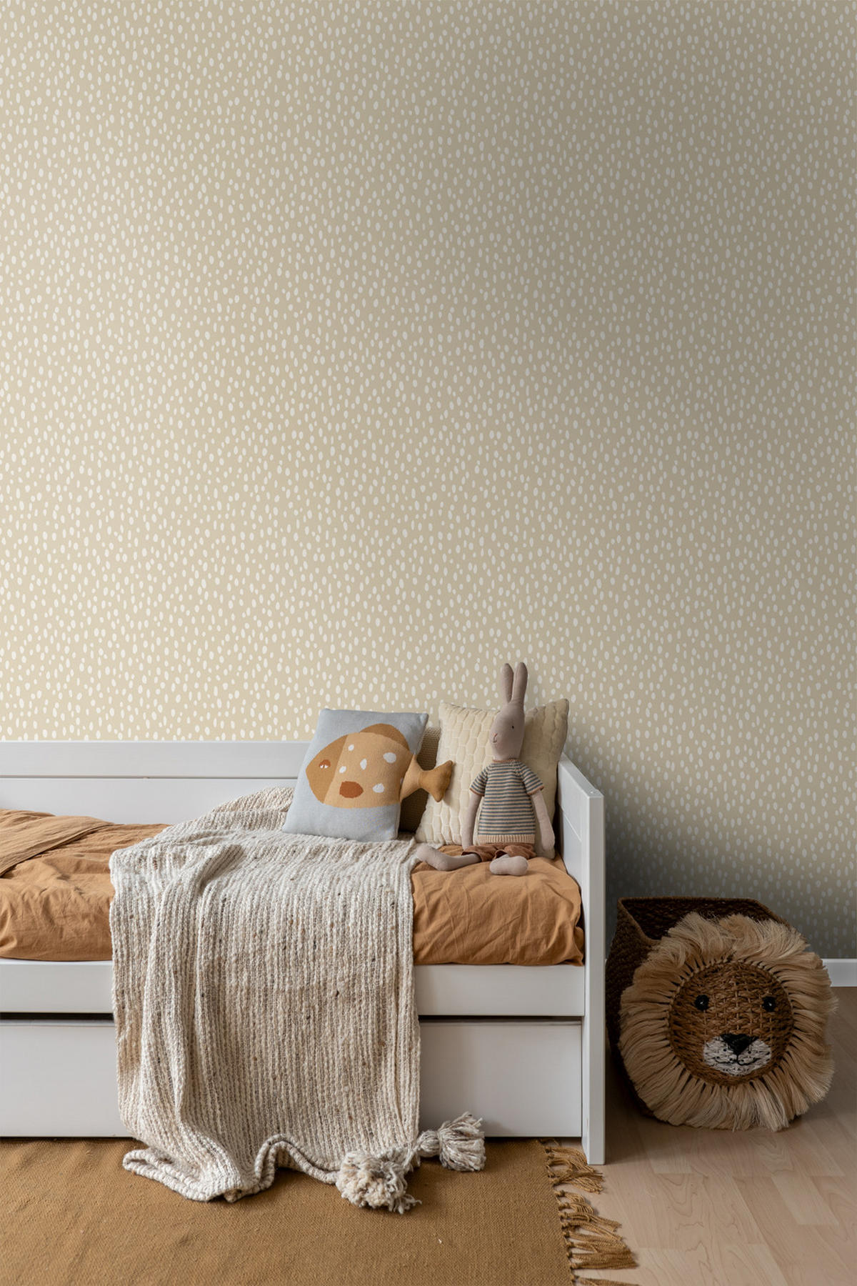 TAPETE Punkte 53 cm x 10.05 m - Beige, Papier (53/0.1cm) - ESTAhome