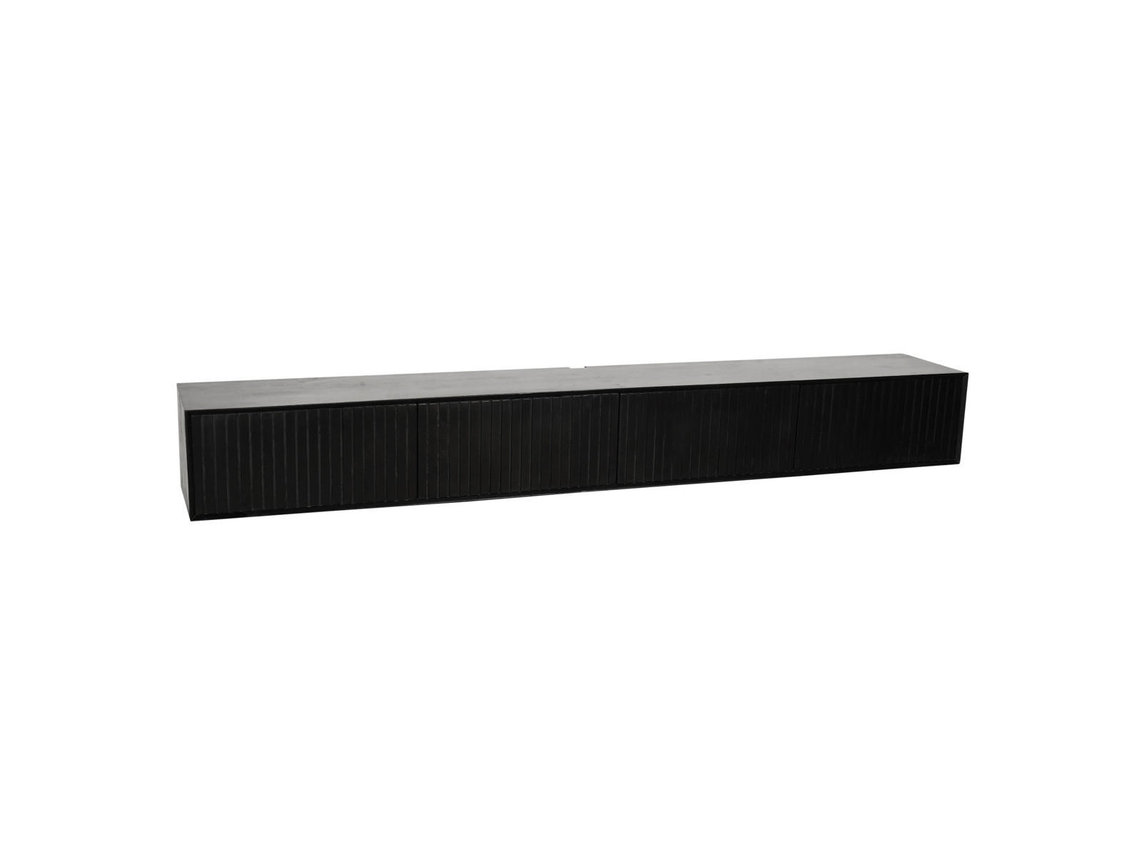 LOWBOARD Dimora Mangoholz 240 cm / 35 cm Schwarz - Schwarz, Holz (240/30/35cm) - Villa Möbel