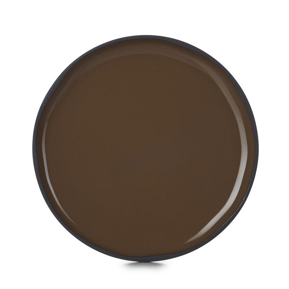DESSERTTELLER CARACTERE 21 cm Tonka - Dunkelbraun, Keramik (21cm) - Revol Porcelaine France