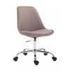 DREHSTUHL Stoff Taupe - Taupe/Chromfarben, Textil/Metall (48/81/54cm) - CLP