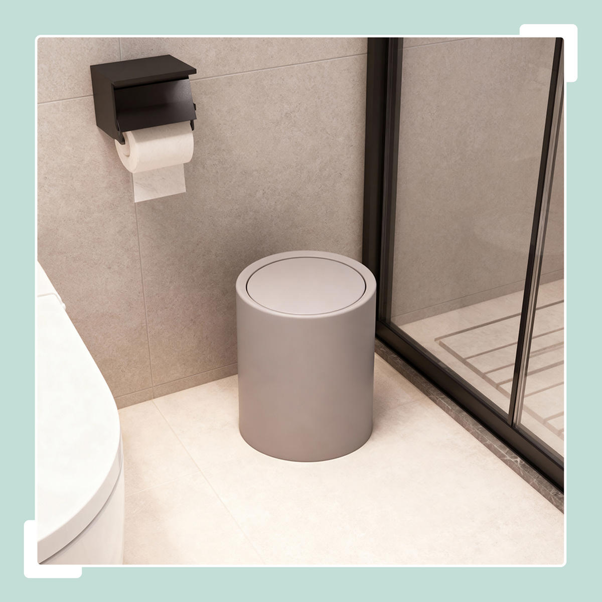 KOSMETIKEIMER - Beige, Kunststoff (20/26/20cm) - Relaxdays