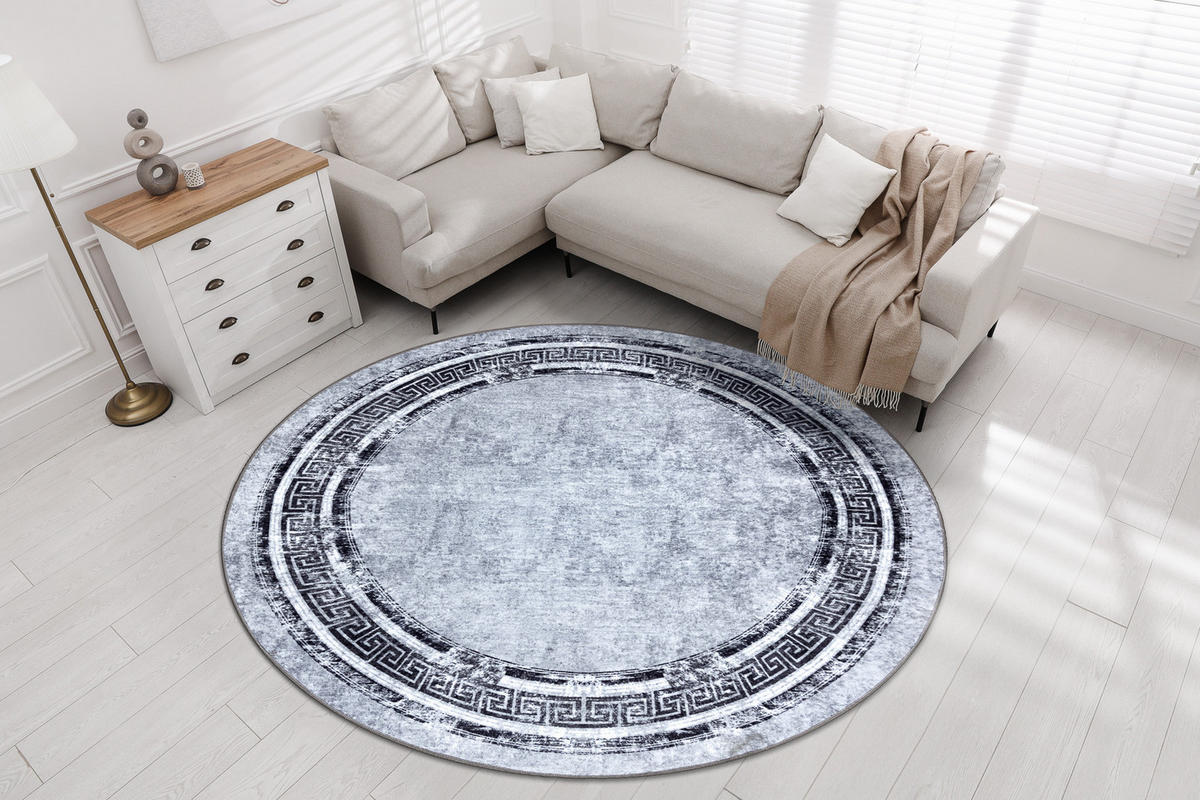 TEPPICH Miro 200 cm - Grau, Textil (200/200cm) - rugsX