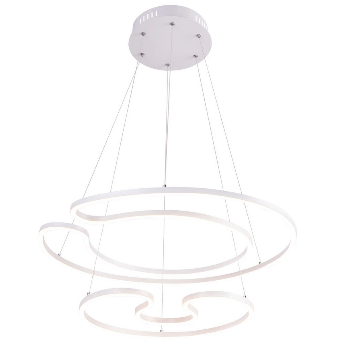 LED HÄNGELEUCHTE U-Form Weiß Matt - Weiß, Metall (67/67/120cm) - Globo Lighting