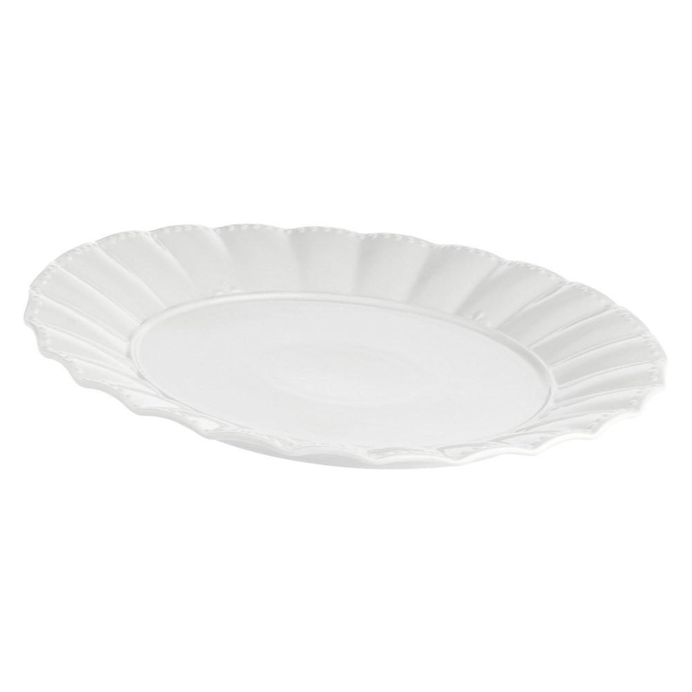 TELLER Weiß 34/34/2 cm P003600034 - Weiß, Keramik (34cm) - La Porcellana Bianca 
