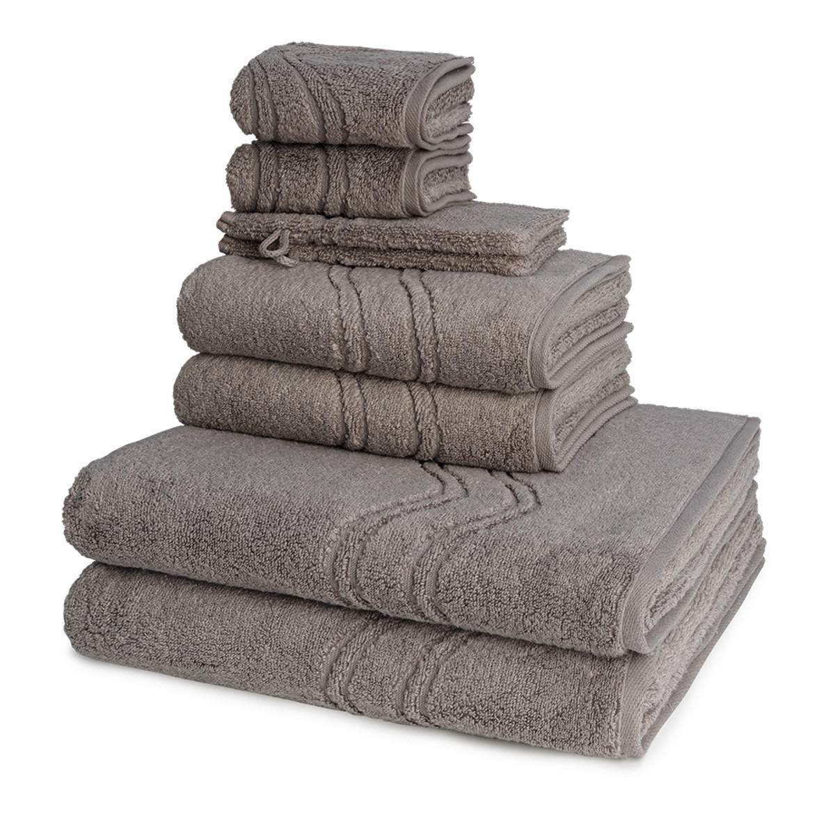 FROTTIERSET Cashmere feeling 8-teilig - Braun, Textil (50/100cm) - Ross