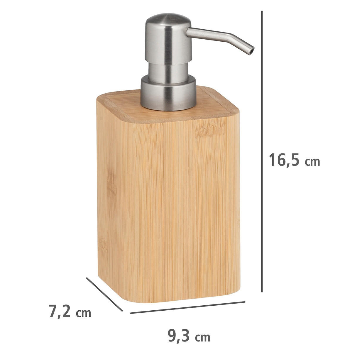SEIFENSPENDER Bambus Bambusa 220 ml 7,2/9,3/16,5 cm - Braun, Naturmaterialen (9.3/16.5/7.2cm) - Wenko