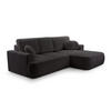 ECKSOFA VELOS Schwarz L - Rechts Bouclé - Schwarz, Kunststoff/Textil (260/168cm) - Luxkor24
