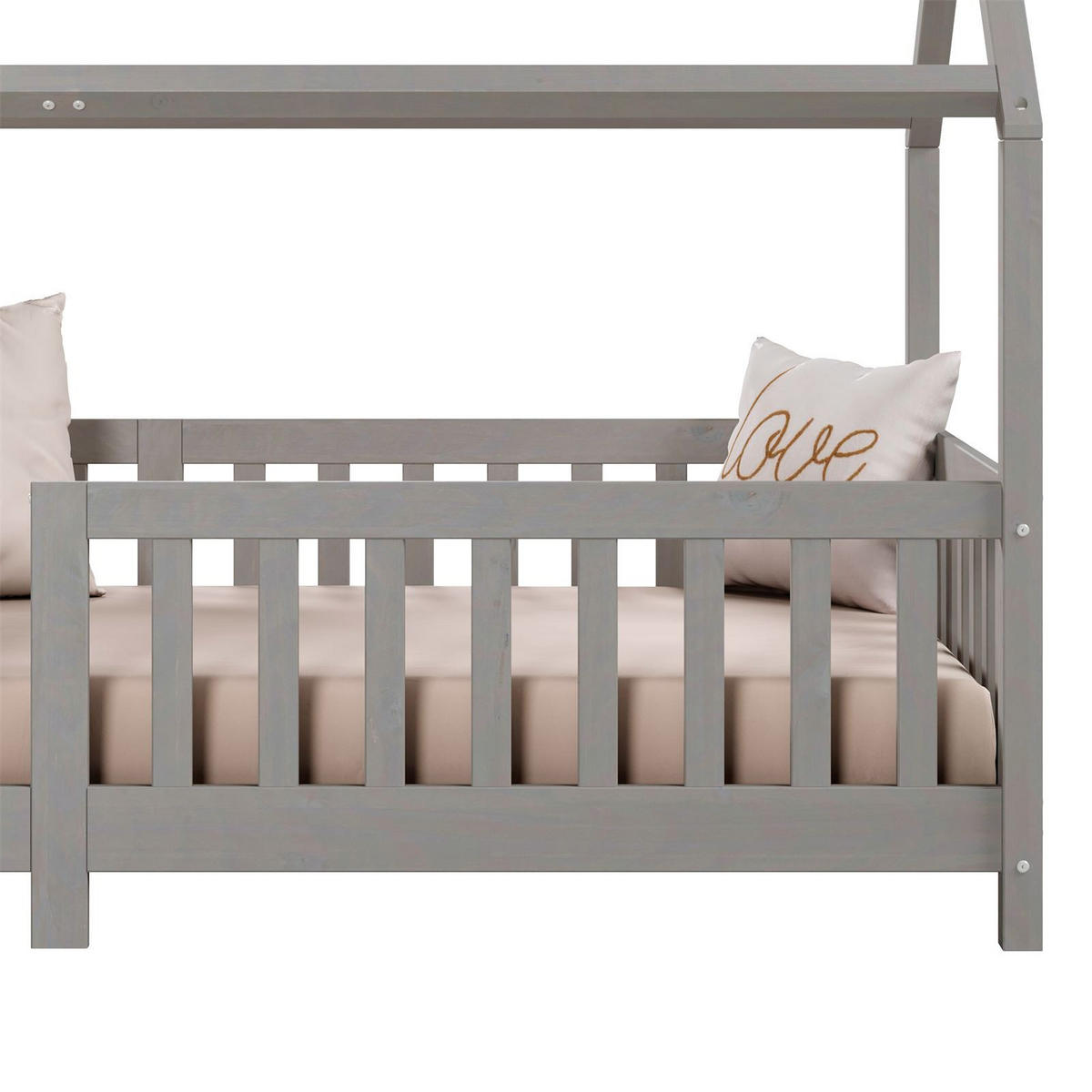 HAUSBETT NINA 90X200 CM - Grau, Holz (96/135/206cm) - IDIMEX