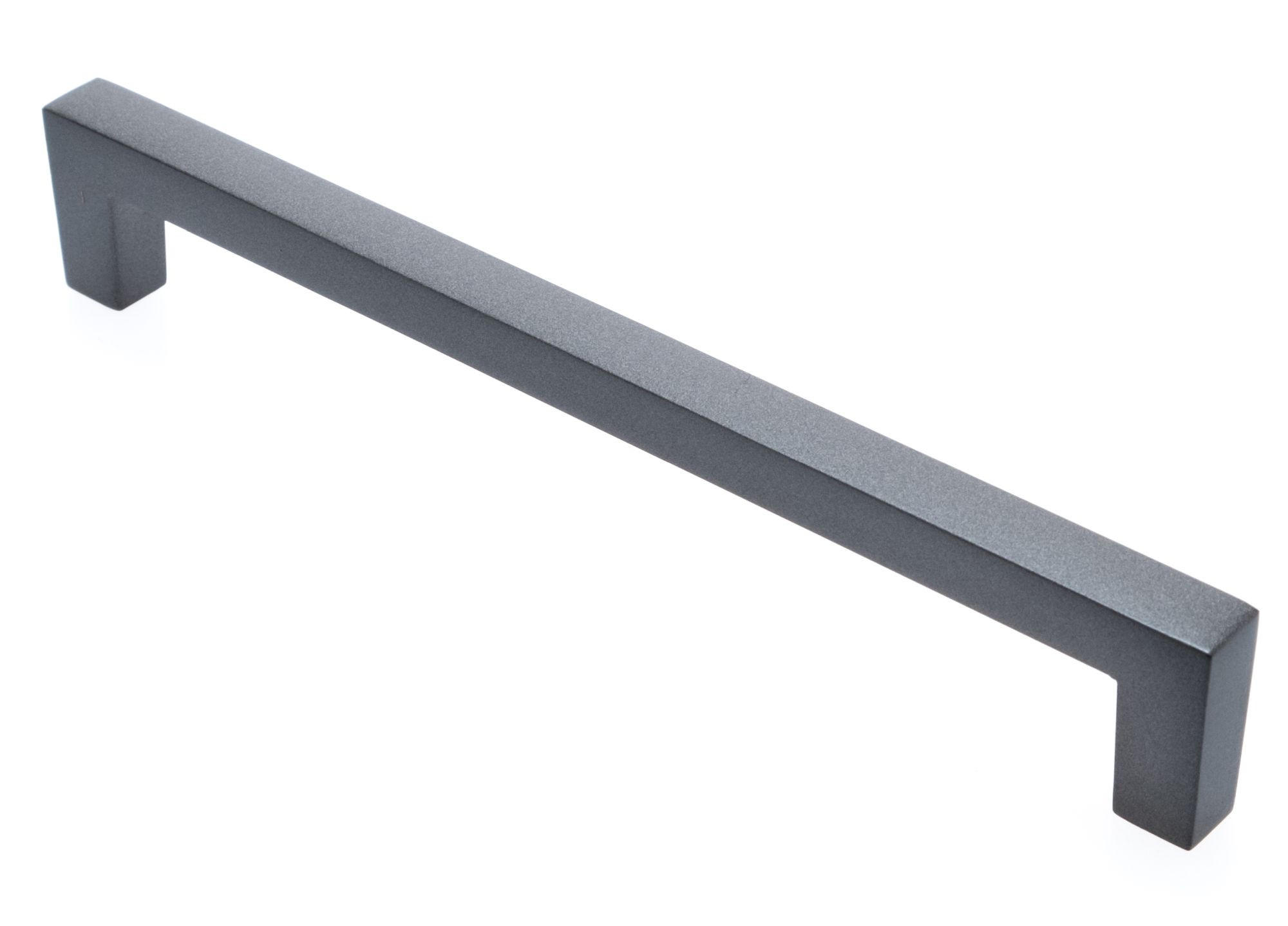 MÖBELGRIFF BA 160mm, Küchengriff Grau matt, Schrankgriff eckig - Grau, Metall (1/2.7/17cm)