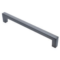 MÖBELGRIFF BA 160mm, Küchengriff Grau matt, Schrankgriff eckig - Grau, Metall (1/2.7/17cm)