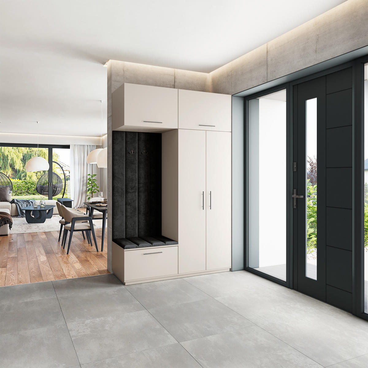 GARDEROBENSCHRANK REMA 150/240/60 cm Modern Kaschmir - Kaschmir, Holzwerkstoff (150/240/60cm) - MASSENO