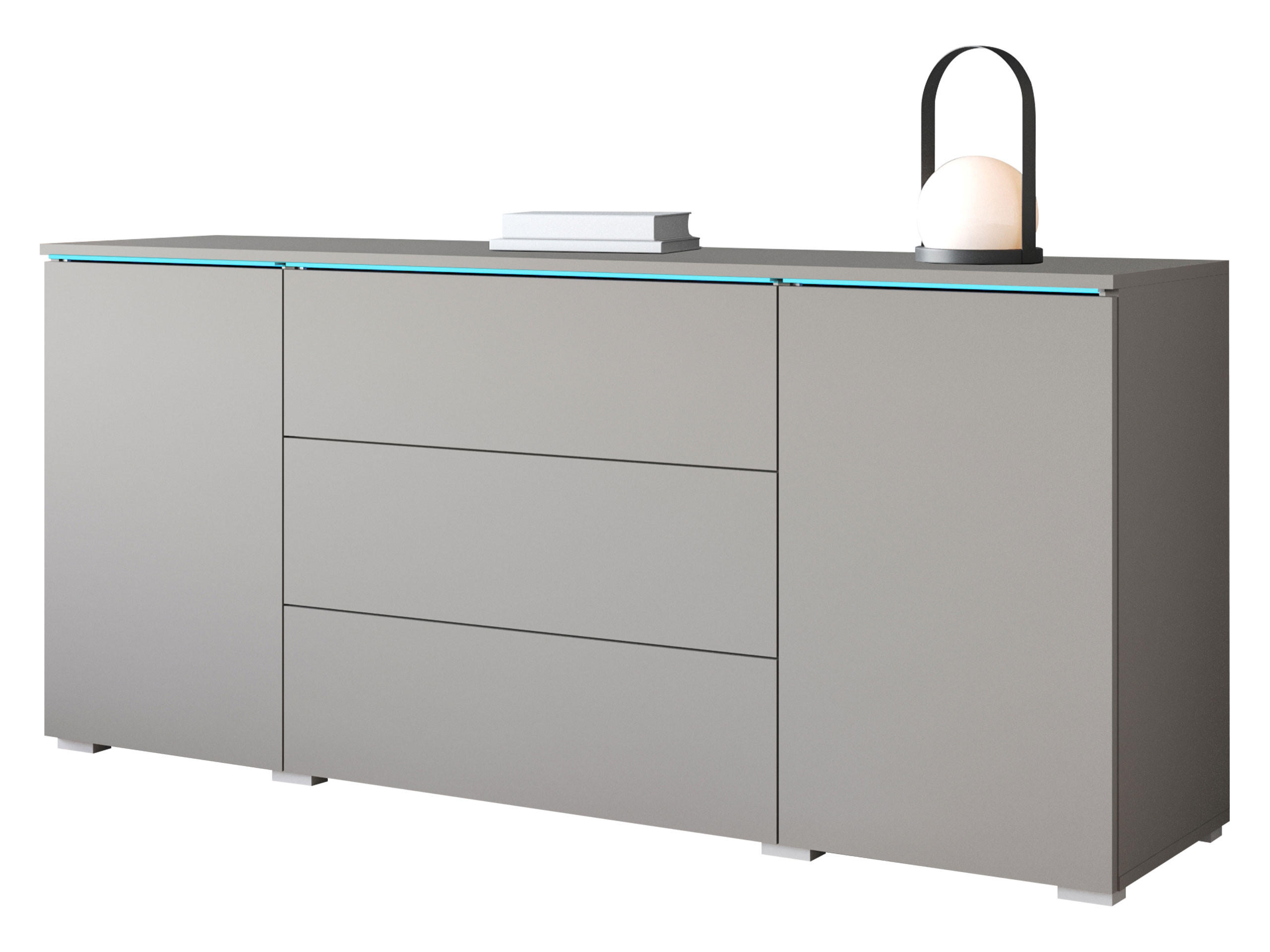SIDEBOARD Vera 150 mit RGB LED Beleuchtung - Grau, Holzwerkstoff (150/66/40cm) - MIRJAN24