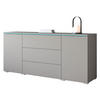SIDEBOARD Vera 150 mit RGB LED Beleuchtung - Grau, Holzwerkstoff (150/66/40cm) - MIRJAN24