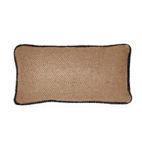 WOLLKISSEN recycelte Wolle Struktur Beige 35x60 - Beige, Textil (60/35/12cm) - Malagoon