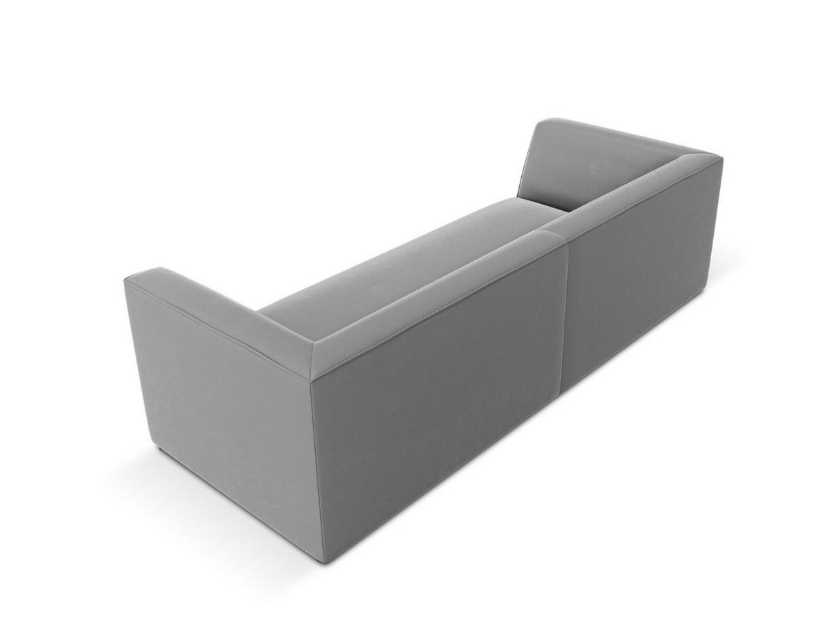 SOFA Ruby aus Samt grau 3 Sitzplätze - Grau, Textil (93/69/232cm) - Micadoni