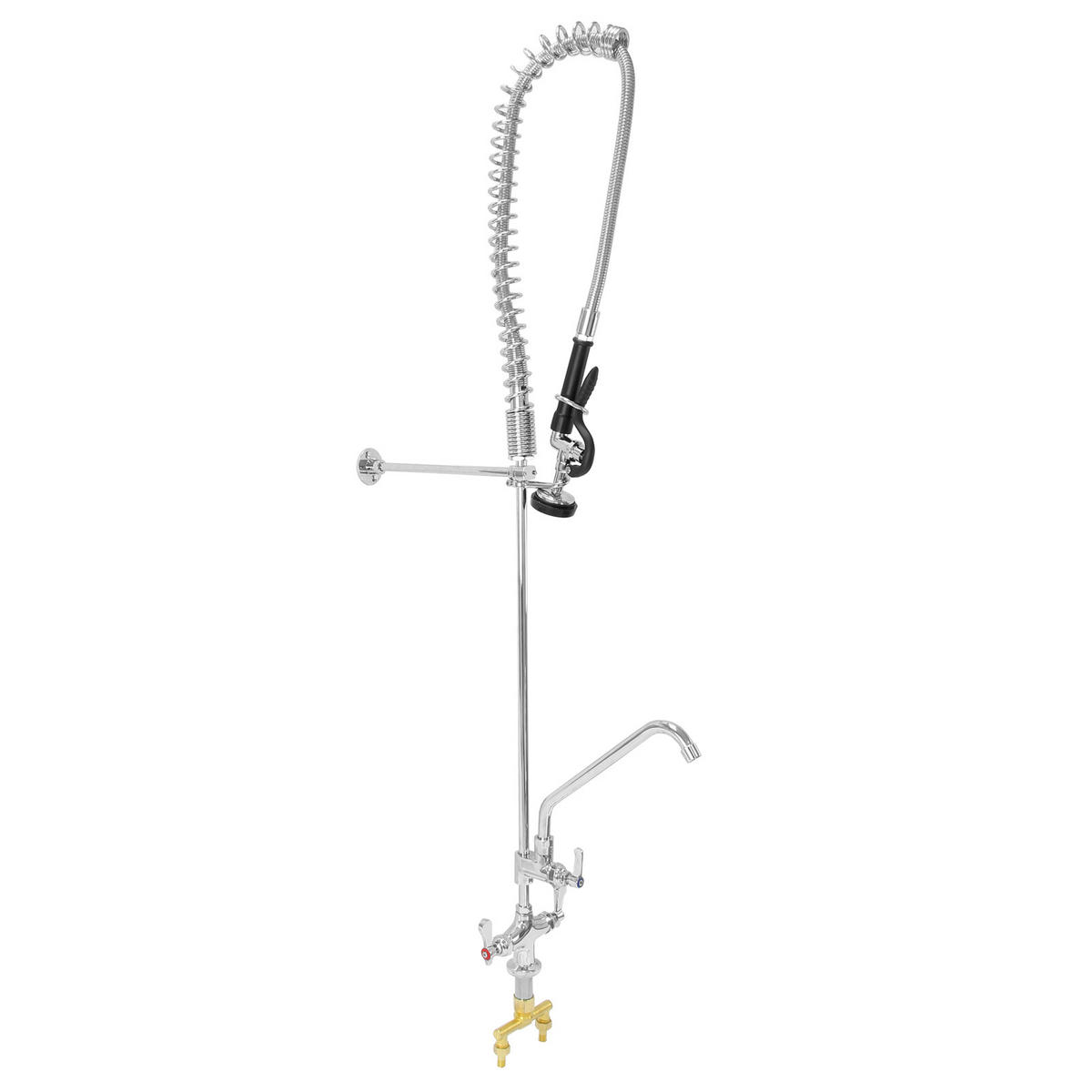 GASTROSPÜLE Edelstahl Abtropffläche links & Geschirrbrause - Alufarben, Metall (120/1/60cm) - Monstershop