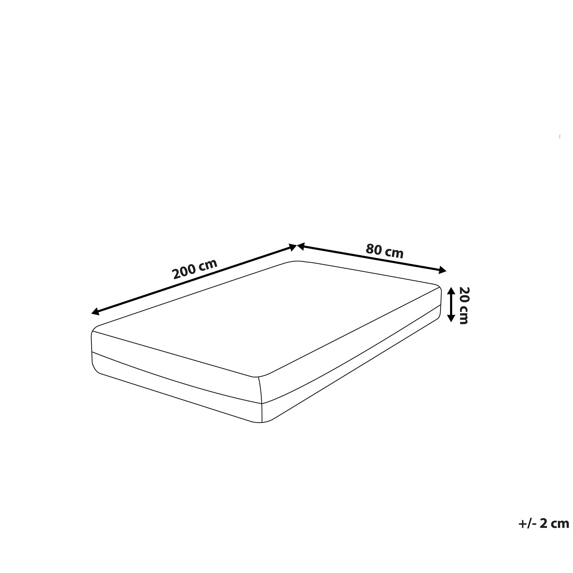 MATRATZE Memory Foam hart 80/200/20 cm Glee - Weiß, Textil (80/200cm) - Beliani