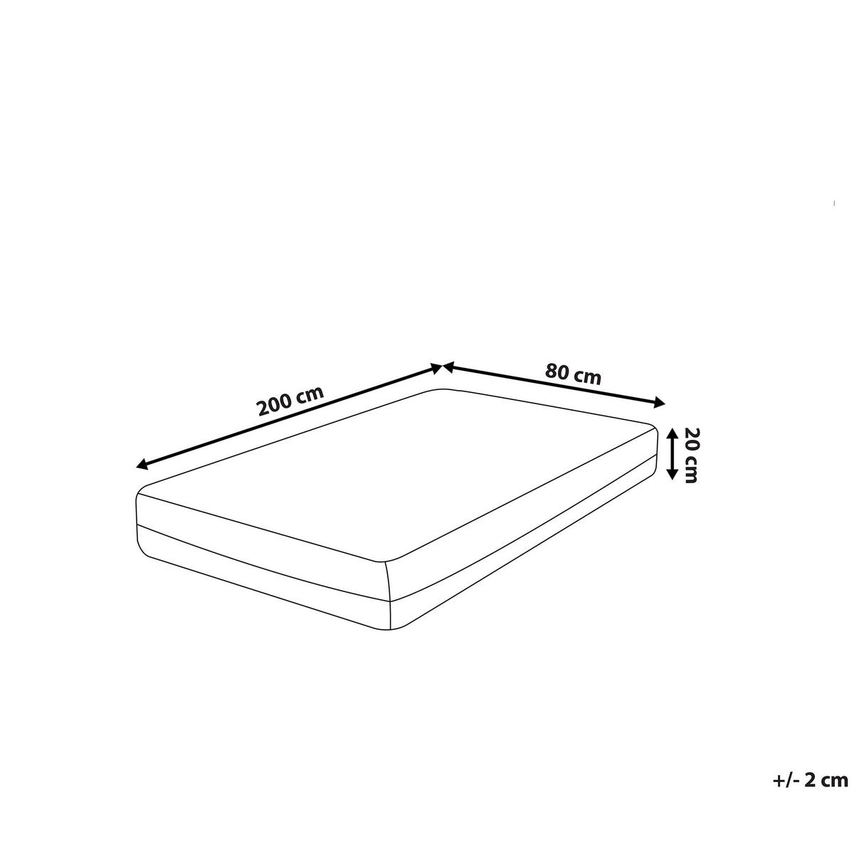 MATRATZE Memory Foam hart 80/200/20 cm Glee - Weiß, Textil (80/200cm) - Beliani