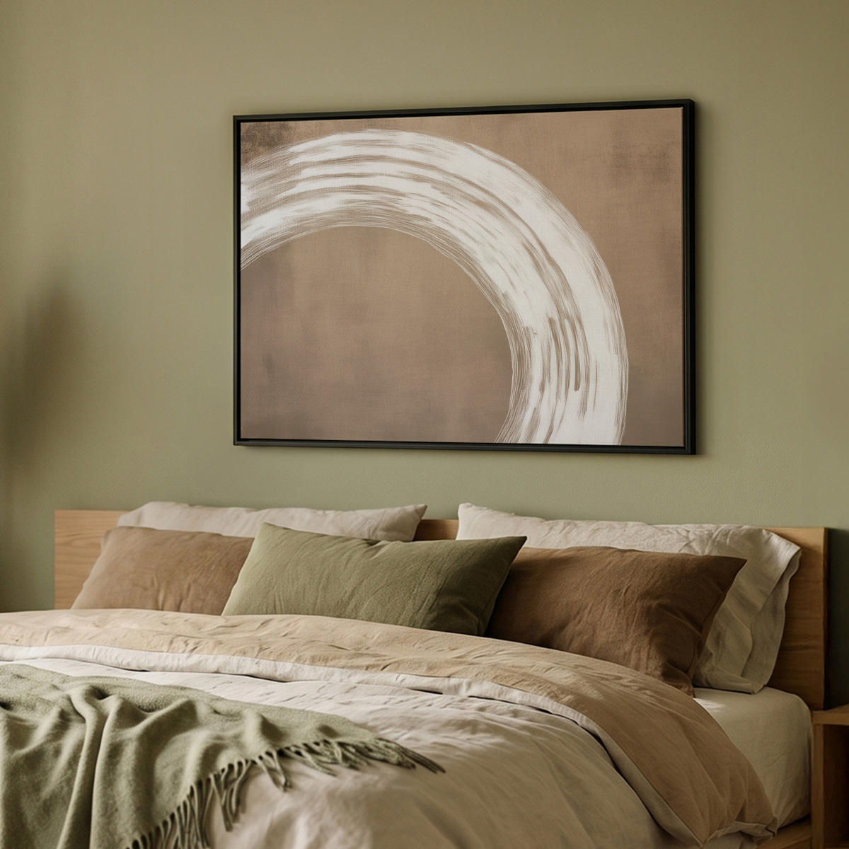 LEINWAND Bilder mit Rahmen - Farbe - Braun - Japandi - 100x70 - Kupferfarben, Textil (100/70cm) - MuchoWow