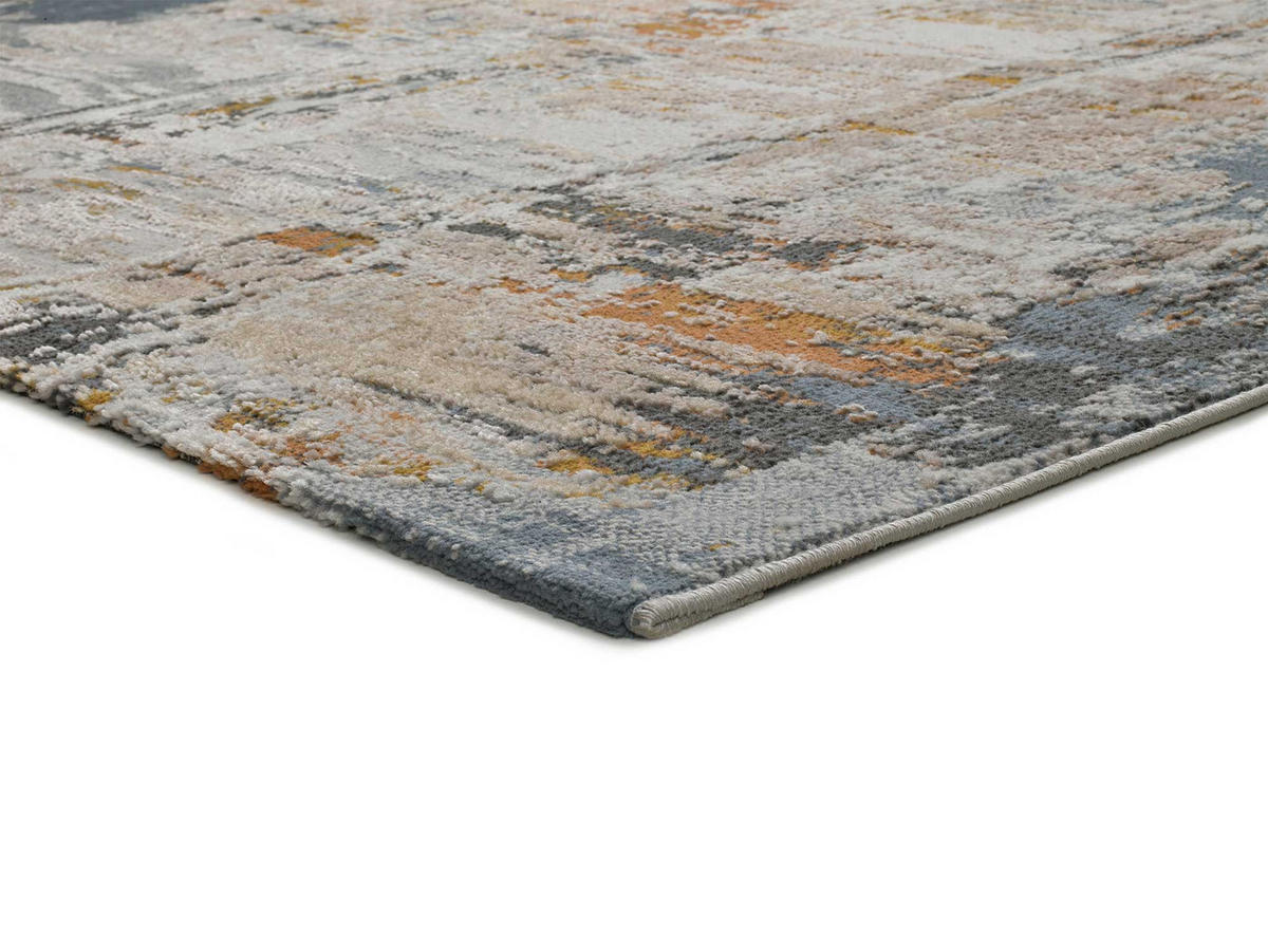 WEBTEPPICH Blau Springs 115/170 cm - Blau/Beige, Naturmaterialien/Textil (115/170cm) - Atticgo