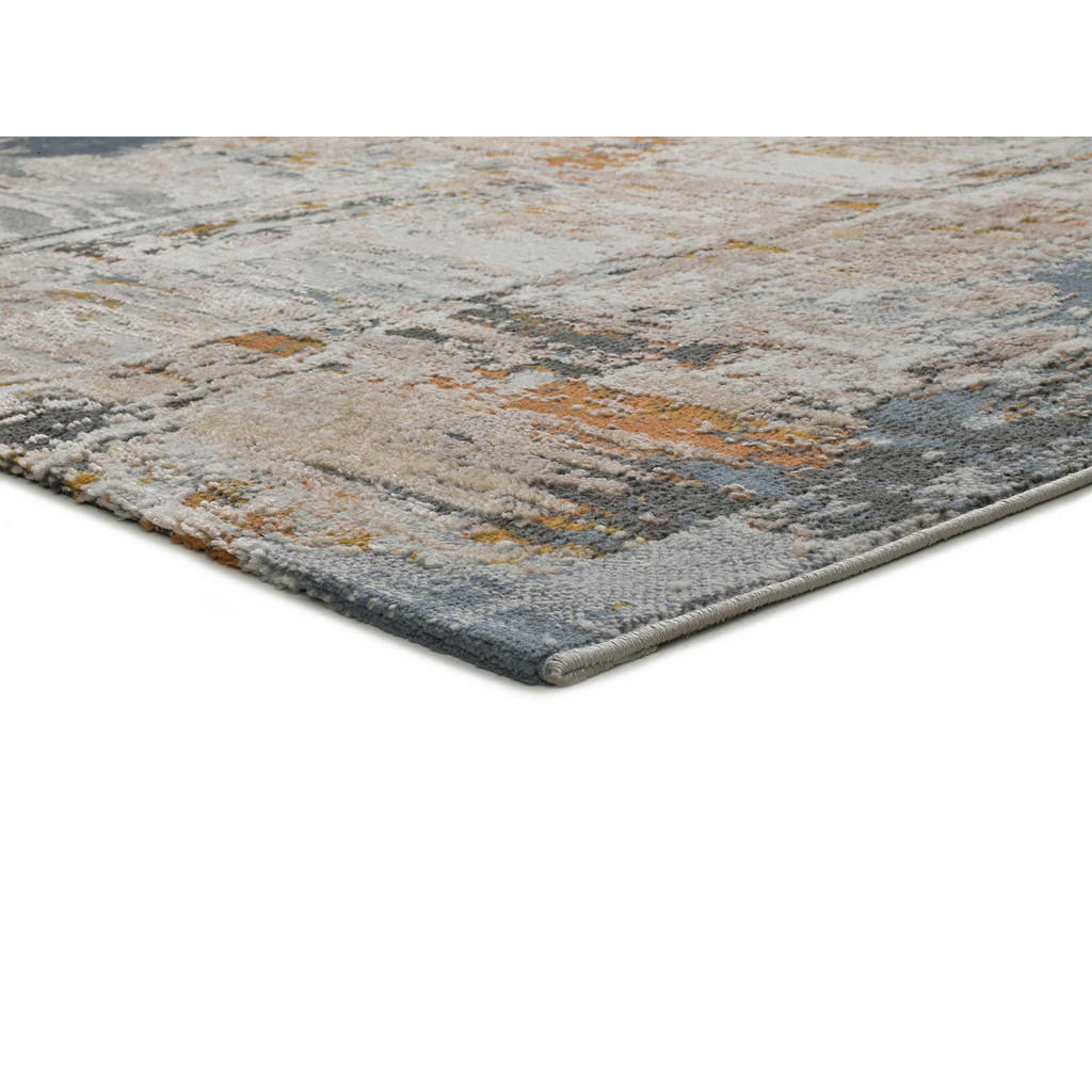 Thumbnail - Atticgo Webteppich, Mehrfarbig, Beige, Blau, Kupfer, Textil, Mode, Rechteckig, 134x200 cm, Oeko-Tex® Standard 100, antis...