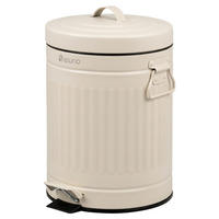 KOSMETIKEIMER VINTAGE, 5 Liter, Metall, beige - Beige, Metall (21/30.5/25cm) - eluno