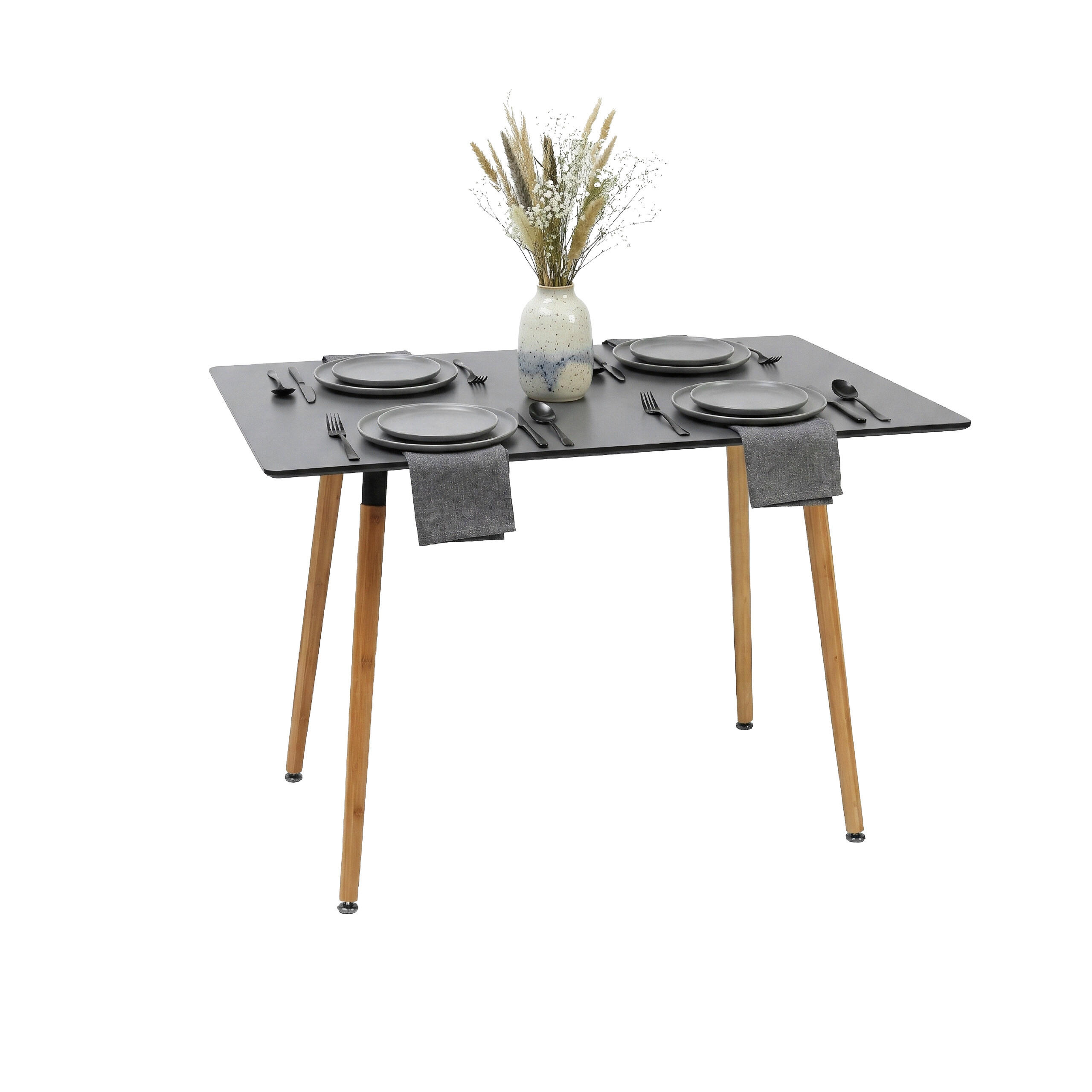 JÍDELNÍSTŮL - různobarevná, kov/dřevo (70/110/75cm) - Relaxdays