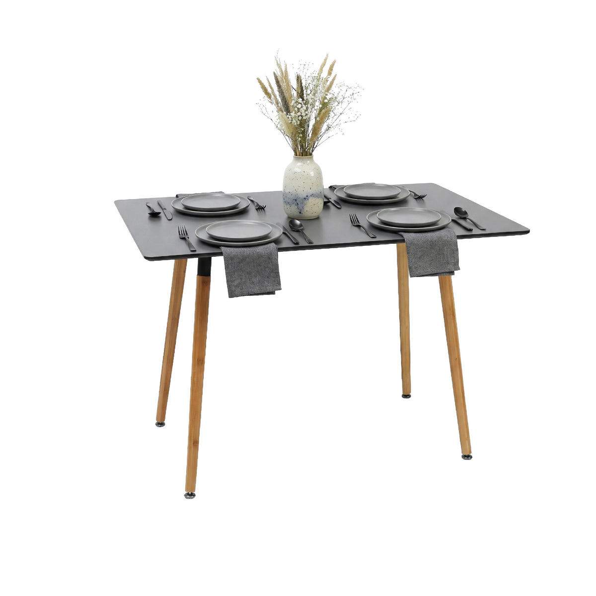 JÍDELNÍSTŮL - různobarevná, kov/dřevo (70/110/75cm) - Relaxdays