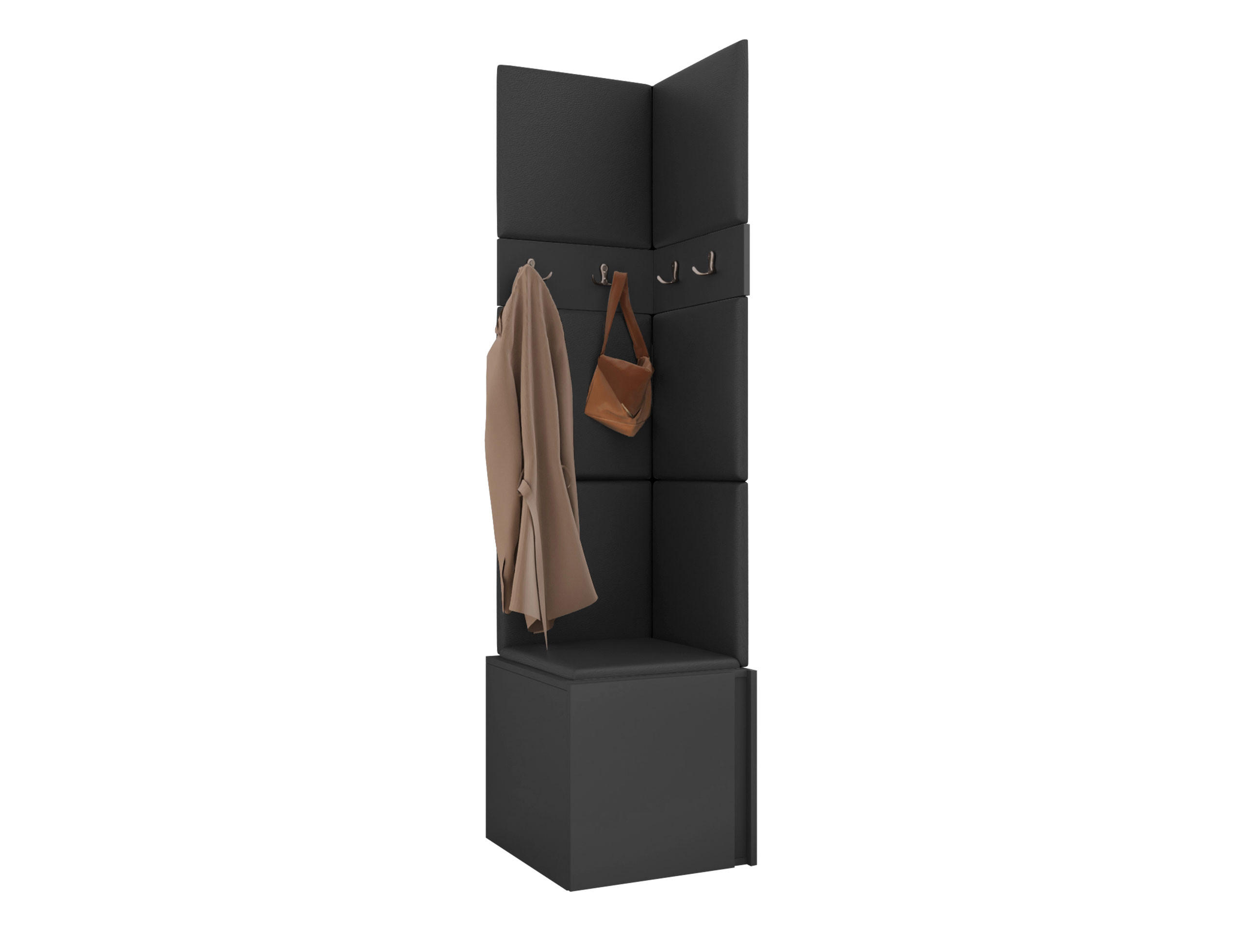MOBILIER PENTRU HOL Orion XXI - grafit/negru, material plastic/compozit lemnos (42/186/46cm) - MIRJAN24