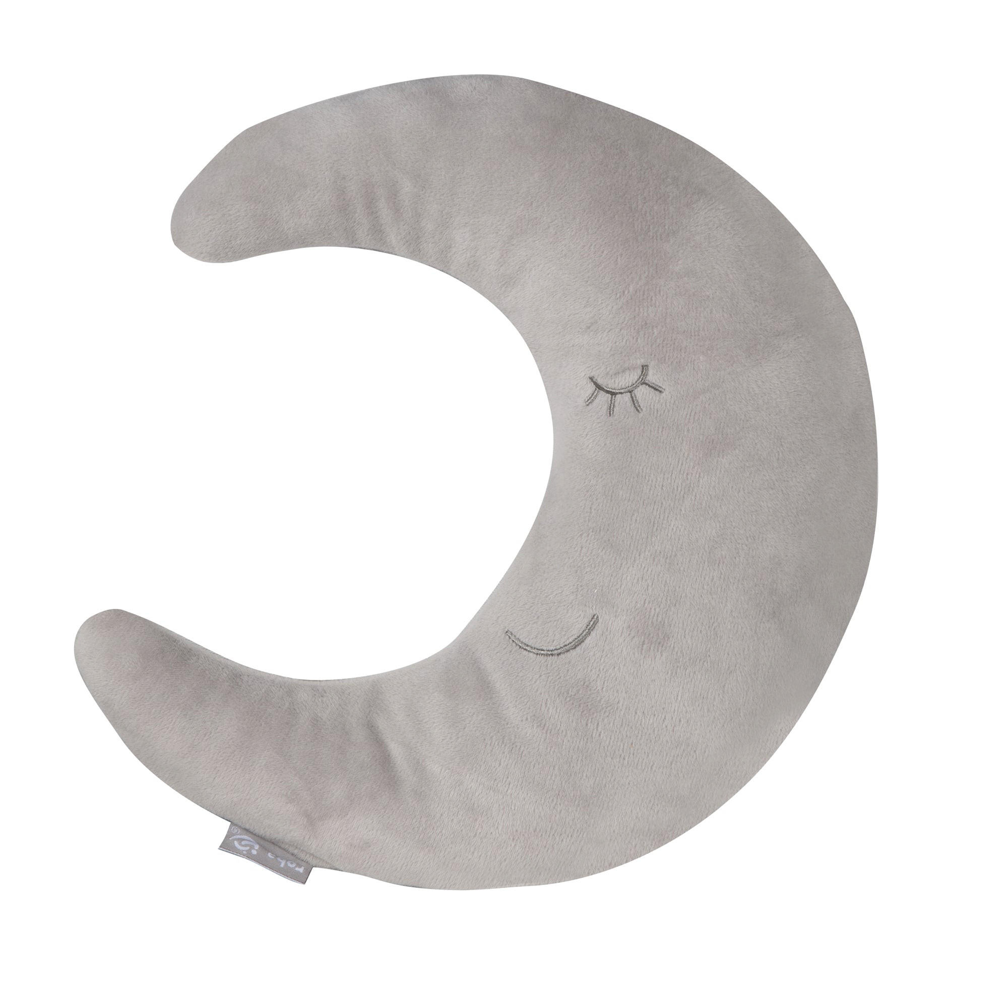 NACKENKISSEN Mond grau - Grau, Textil (25/8cm) - Roba