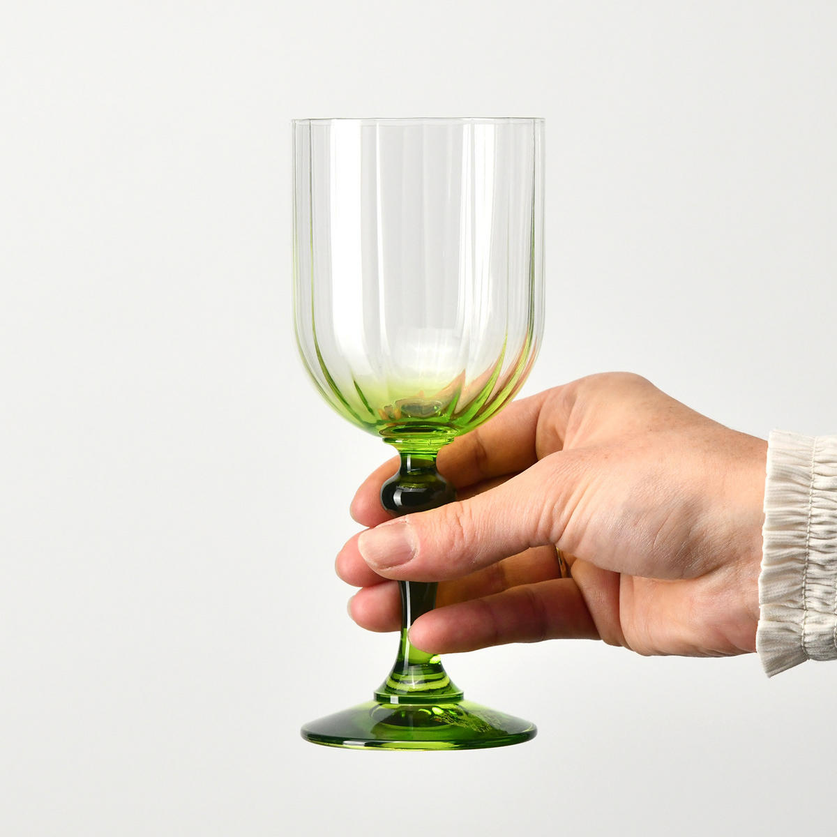 WEINGLÄSER, 2er-Set, 300 ml - Hellgrün/Grün, Glas (0.3L) - Krosno Glass