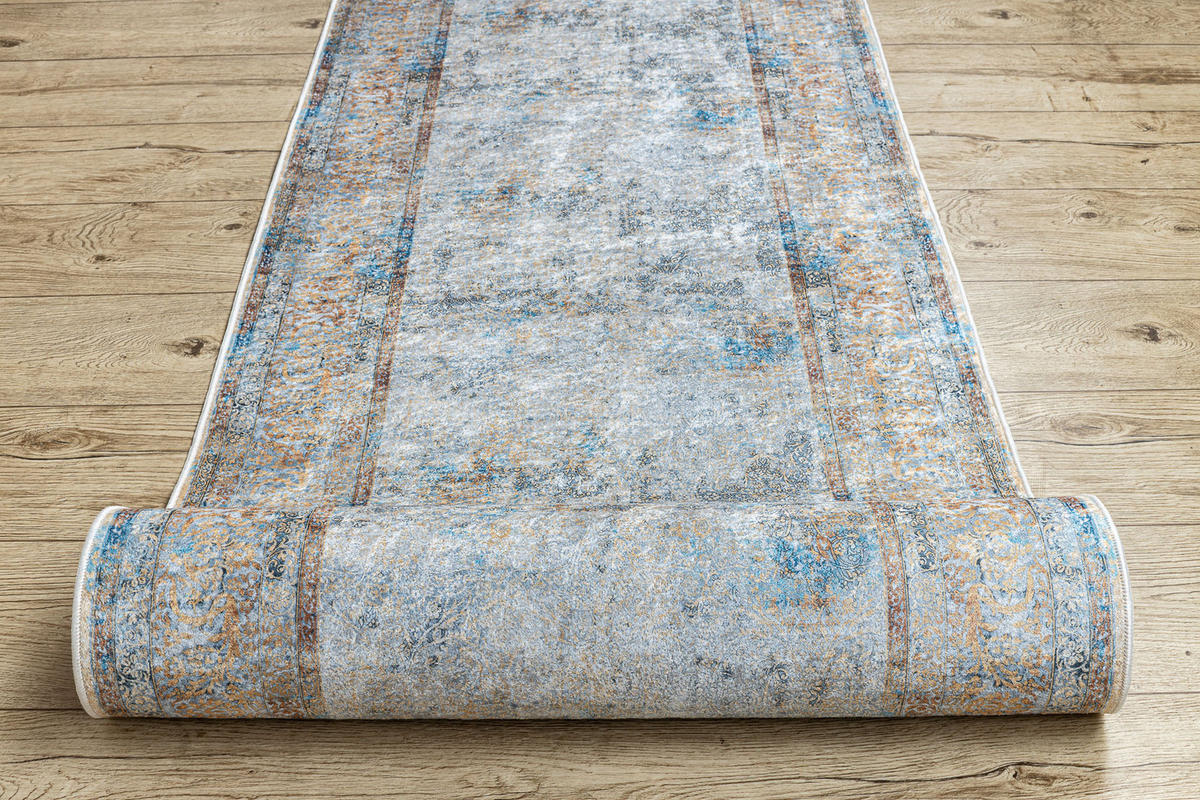 LÄUFER Antirutsch LOTUS 80/350 cm - Grau, Textil (80/350cm) - rugsX