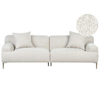 POHOVKA 3-místná Bouclé Krémově bílá Matila - krémová, textil (233/70/94cm) - Beliani