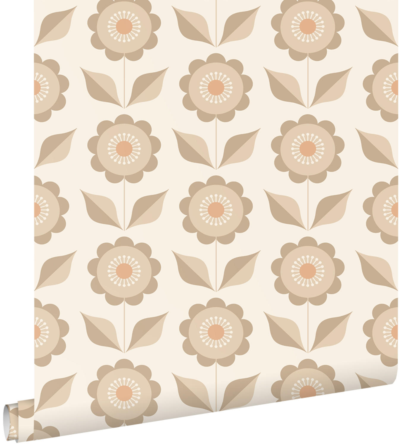 TAPETE Blumen 50 x 900 cm - Beige, Papier (50/900cm) - ESTAhome
