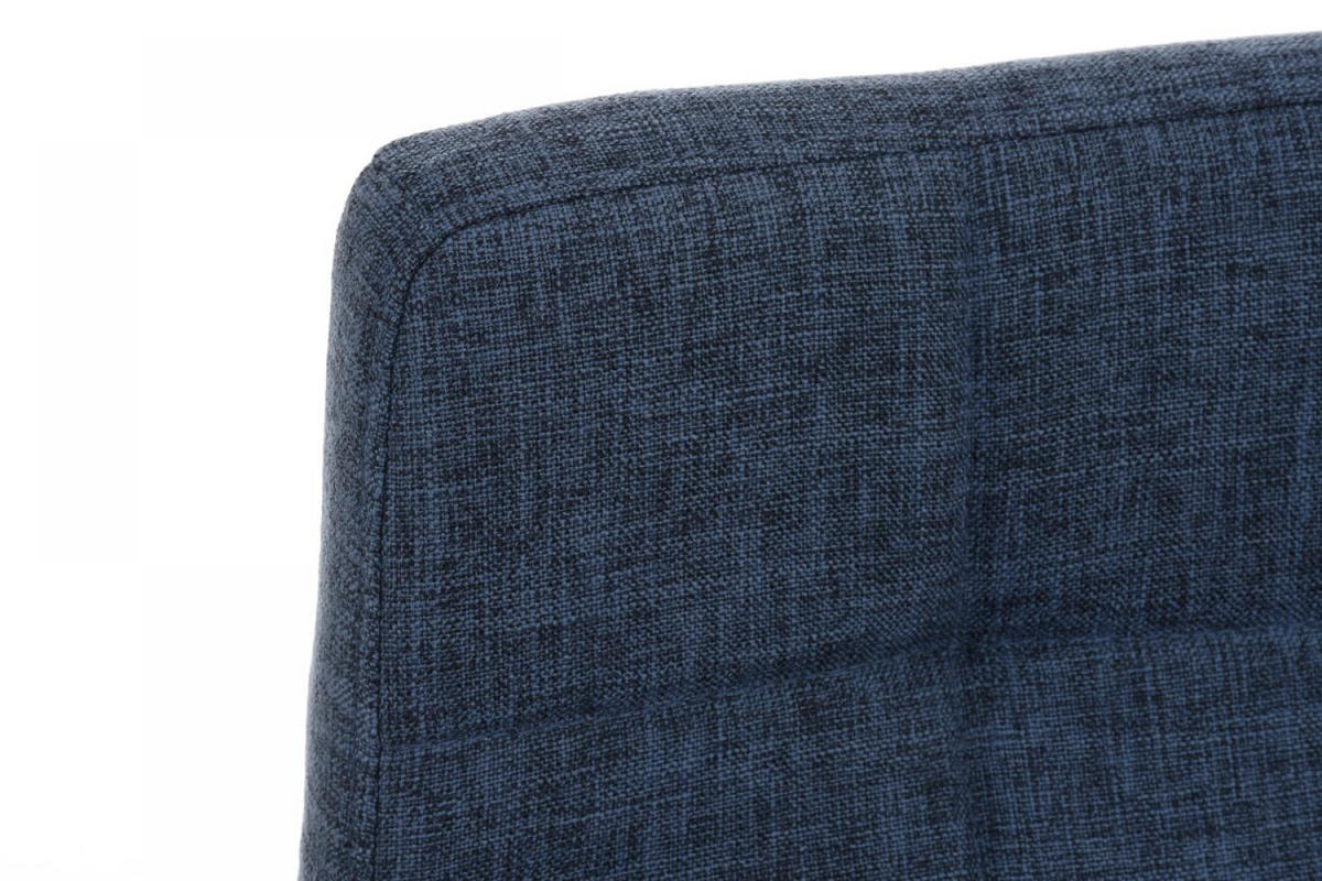BARHOCKER Stoff Blau - Blau/Eukalyptusholzfarben, Holz/Textil (42/94/49cm) - CLP
