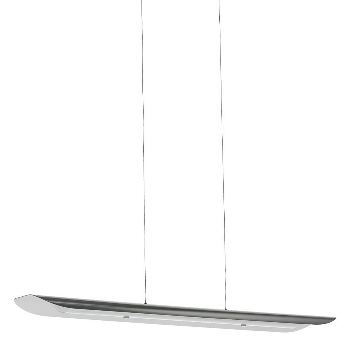 LED HÄNGELEUCHTE ZUBIA Grau Stahl Glas - Grau, Glas (90/12/110cm)