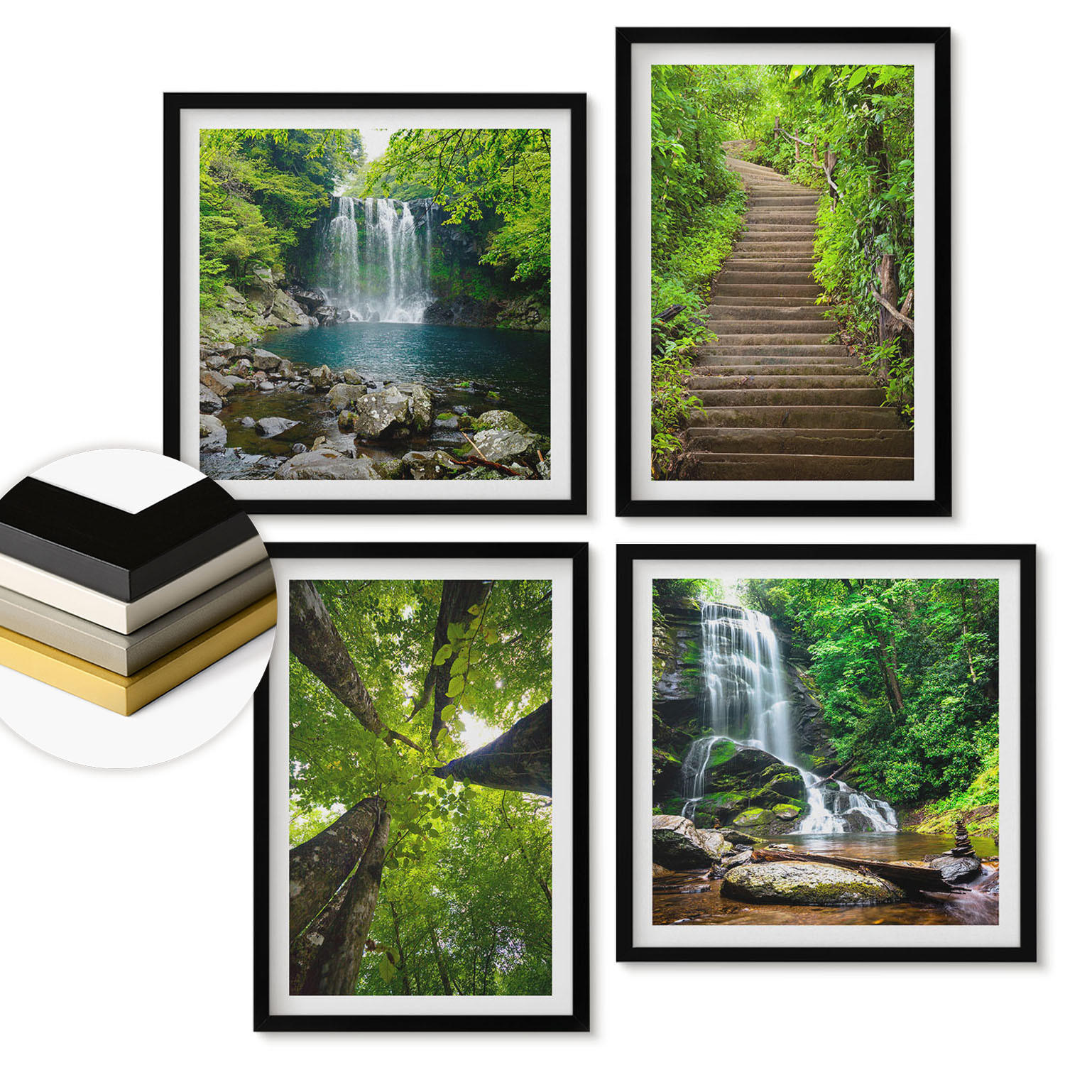 ArtPrintCave Wandbilder Schwarz 50x50 cm