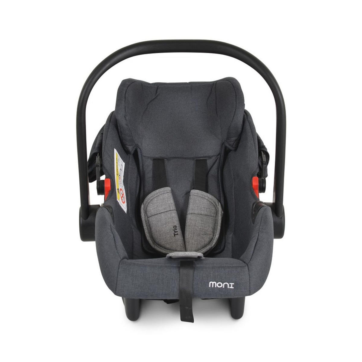 BABYSCHALE Trio Set Isofix grau mit Isofixbasis Royal, i-Size (40 - 87cm) Adapter - Grau, Kunststoff (44/68/44cm) - Moni