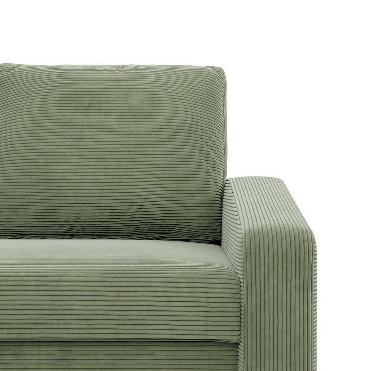 ECKSOFA Neo mit abgeschrägter Armlehnen olivgrün - Olivgrün, Textil (231/140cm) - SIMKAM Furniture