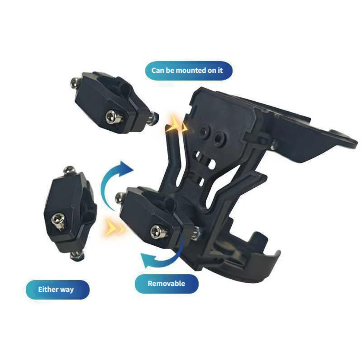 FAHRRADBECHERHALTER Verstellbarer universeller Wasserbecherhalter 13.5/9.7/10.5 cm Schwarz - Schwarz, Kunststoff (9.7/10.5/13.5cm) - Authentics