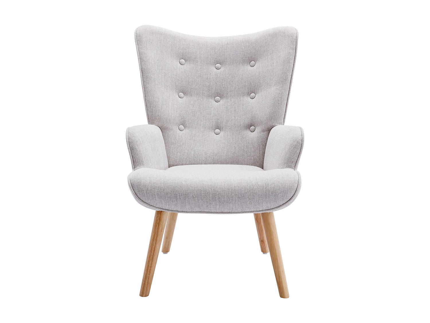 SESSEL mit gerader Rückenlehne - 1 Person - Stoff - Hellgrau - - Hellgrau, Textil (69/95.5/78cm) - Vente-Unique